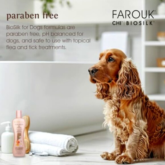 BioSilk for Dogs Silk Therapy 2-in-1 Shampoo & Conditioner Jasmine & Honey Scent - Picture 2 of 8